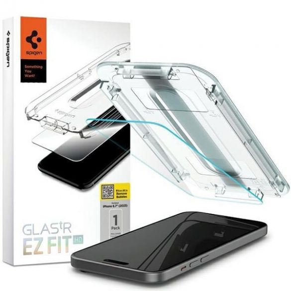 Spigen Glas.TR iPhone 15 6.1 "EZ FIT" transparent szkło hartowane AGL06907"