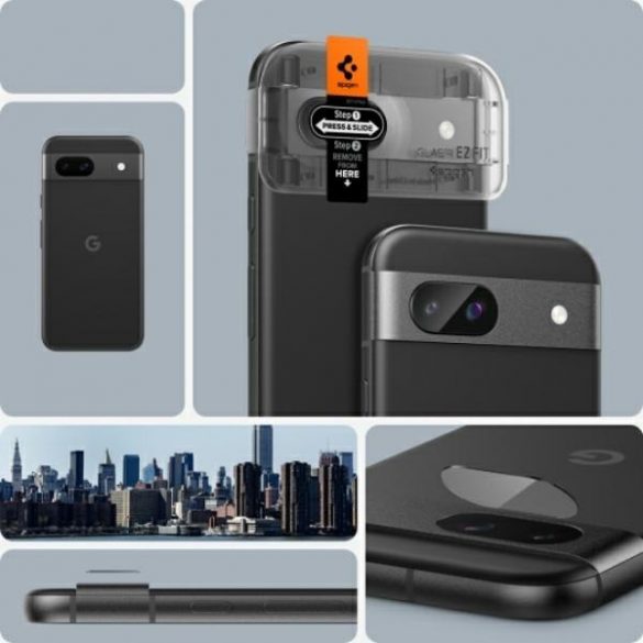 Spigen Optik.Tr Camera Google Pixel 8A EZ FIT Lens 2szt./2buc przezroczysty/clear AGL07465