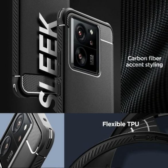 Spigen Rugged Armor Xiaomi 13T/13T Pro czarny/negru mat ACS07502