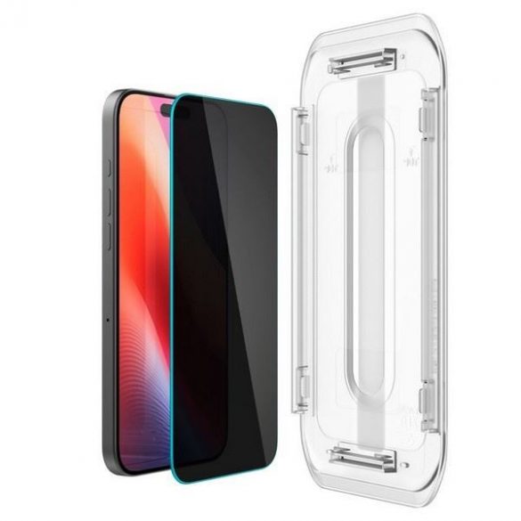 Sticlă temperată antireflex Spigen Glas.tR cu cadru de montare pentru iPhone 16 Pro Max - 2 buc