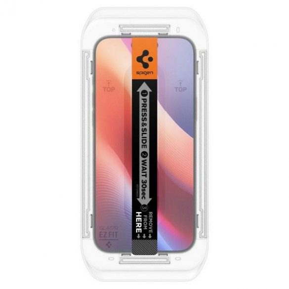 Sticlă temperată antireflex Spigen Glas.tR cu cadru de montare pentru iPhone 16 Pro Max - 2 buc