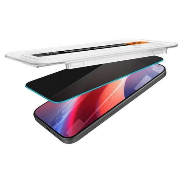 Sticlă temperată antireflex Spigen Glas.tR cu cadru de montare pentru iPhone 16 Pro Max - 2 buc