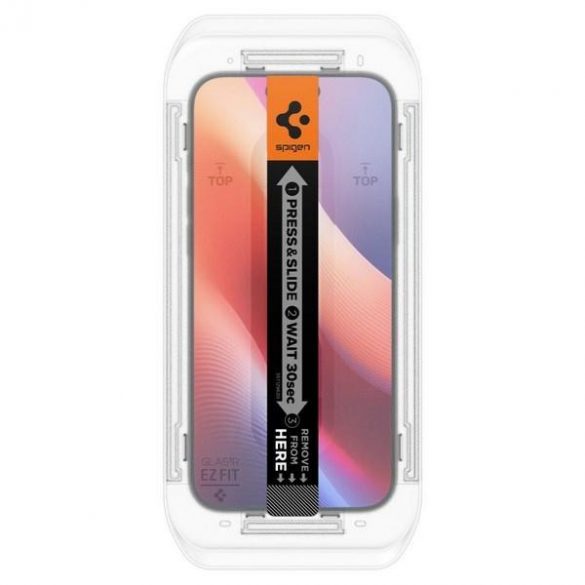 Spigen Glas.tR "EZ FIT" folie de sticlă cu cadru de montare pentru iPhone 16 Pro (2 buc)