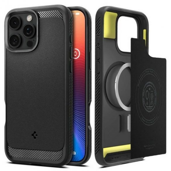 Carcasă Spigen Rugged Armor pentru iPhone 16 Pro Max - negru