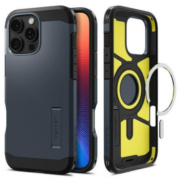 Carcasă Spigen Tough Armor MagSafe pentru iPhone 16 Pro Max - gri metalic