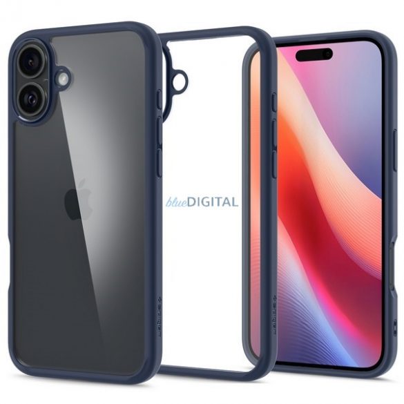 Carcasă Spigen Ultra Hybrid pentru iPhone 16 - Albastru marin