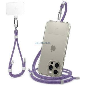 Spigen Universal Strap Set Crossbody & Wrist set universal de curea pentru gât și încheietură - violet