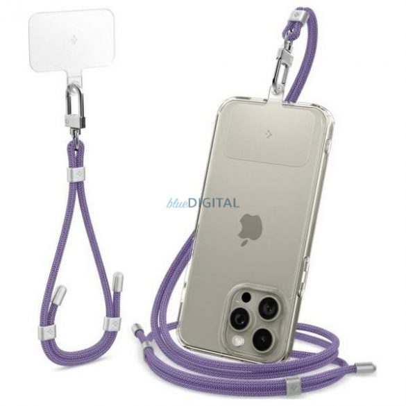 Spigen Universal Strap Set Crossbody & Wrist set universal de curea pentru gât și încheietură - violet