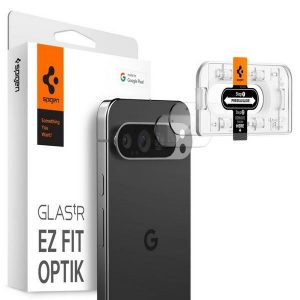 Spigen EZ FIT Optik.Tr Cameră Cameră obiectiv de protecție din sticlă temperată pentru Google Pixel 9 Pro - 2 buc