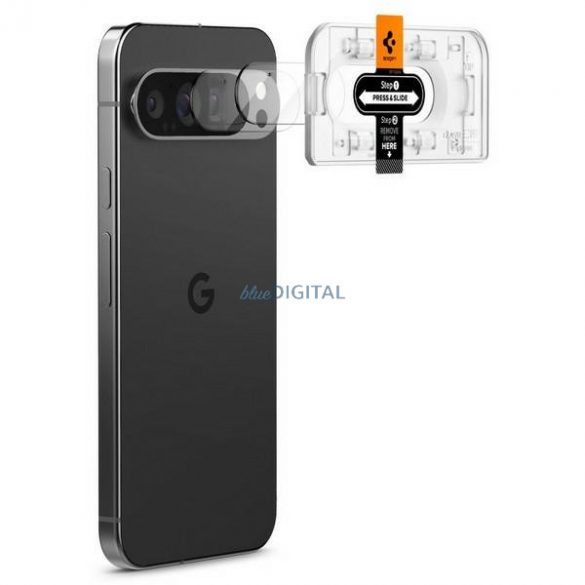 Spigen EZ FIT Optik.Tr Cameră Cameră obiectiv de protecție din sticlă temperată pentru Google Pixel 9 Pro - 2 buc