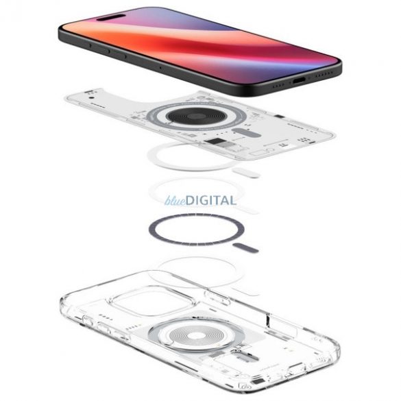 Geantă compatibilă Spigen Ultra Hybrid MAG MagSafe pentru iPhone 16 Pro - model transparent