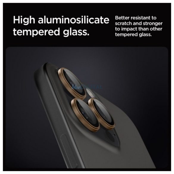 Spigen GLAS.TR EZ-FIT OPTIK Film de protecție pentru obiectivul camerei foto pentru iPhone 16 Pro/16 Pro Max - 2 bucăți