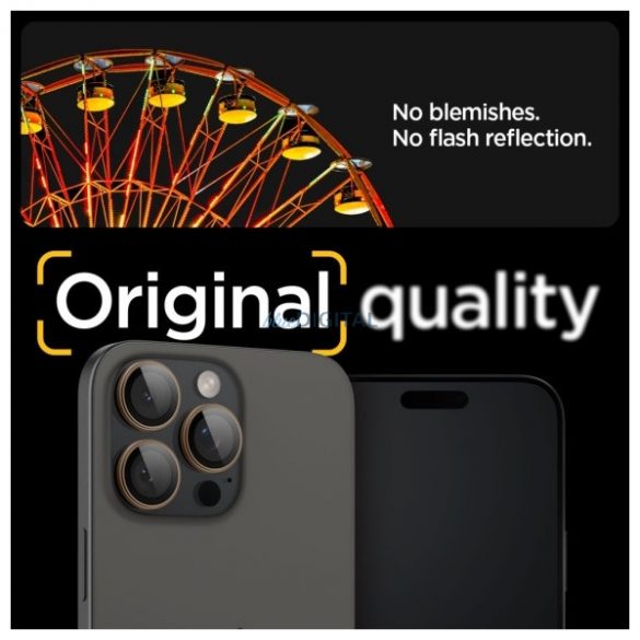 Spigen GLAS.TR EZ-FIT OPTIK Film de protecție pentru obiectivul camerei foto pentru iPhone 16 Pro/16 Pro Max - 2 bucăți