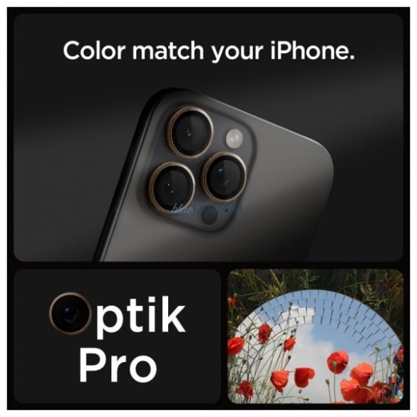 Spigen GLAS.TR EZ-FIT OPTIK Film de protecție pentru obiectivul camerei foto pentru iPhone 16 Pro/16 Pro Max - 2 bucăți