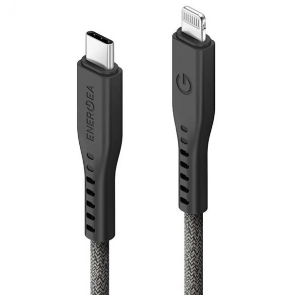 ENERGEA kabel Flow USB-C - Lightning C94 MFI 1,5m czarny/negru 60W 3A PD Încărcare rapidă