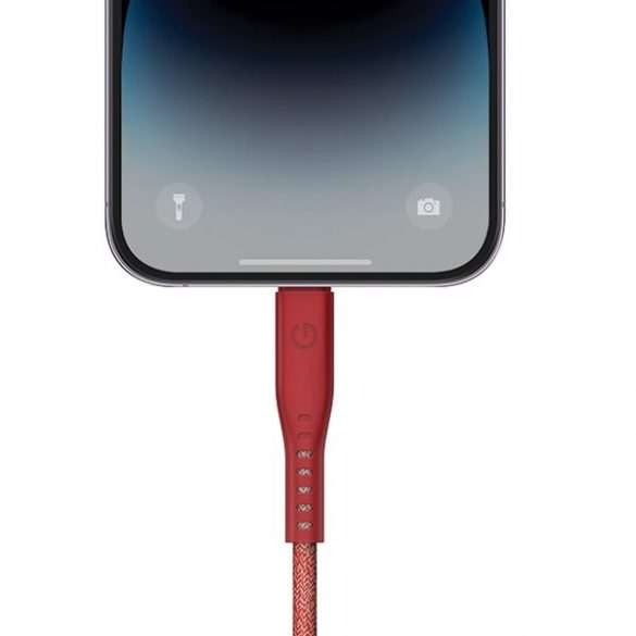 ENERGEA kabel Flow USB-C - Lightning C94 MFI 1,5m czerwony/roșu 60W 3A PD Încărcare rapidă