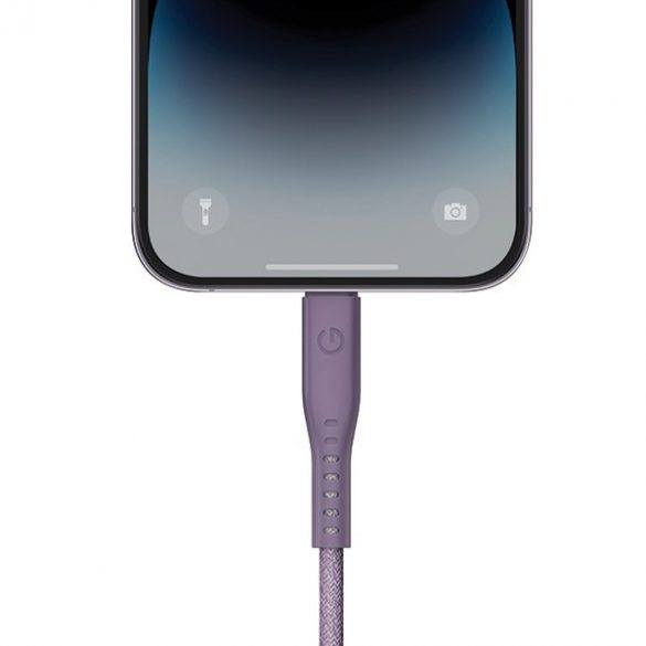 ENERGEA kabel Flow USB-C - Lightning C94 MFI 1,5m fioletowy/violet 60W 3A PD Încărcare rapidă