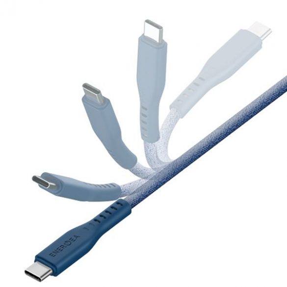 ENERGEA kabel Flow USB-C - USB-C 1,5m niebieski/albastru 240W 5A PD Încărcare rapidă