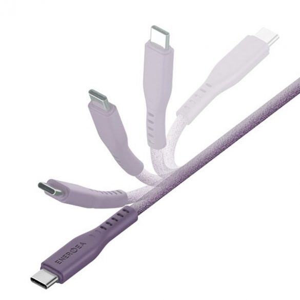 ENERGEA kabel Flow USB-C - USB-C 1,5m fioletowy/violet 240W 5A PD Încărcare rapidă