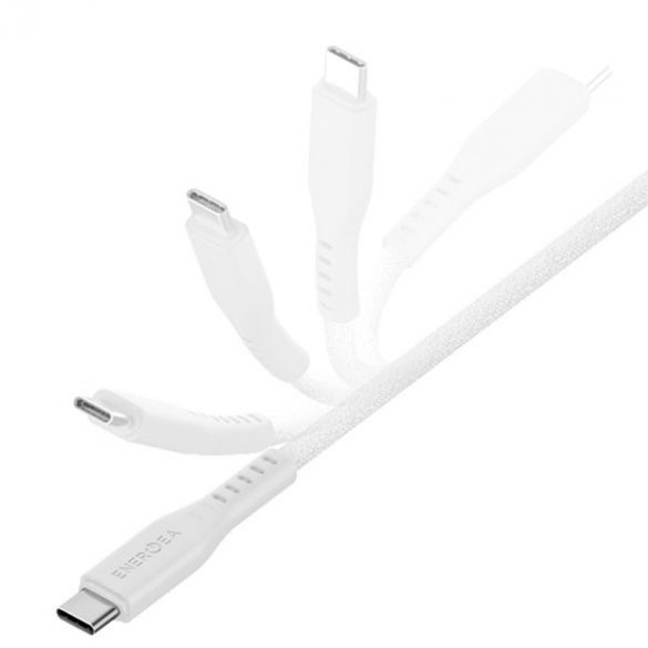 ENERGEA kabel Flow USB-C - USB-C 1,5m biały/alb 240W 5A PD Încărcare rapidă