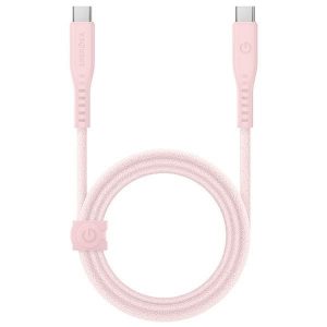 ENERGEA kabel Flow USB-C - USB-C 1,5m rożowy/roz 240W 5A PD Încărcare rapidă