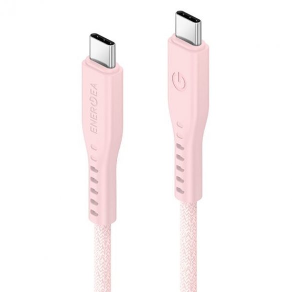 ENERGEA kabel Flow USB-C - USB-C 1,5m rożowy/roz 240W 5A PD Încărcare rapidă