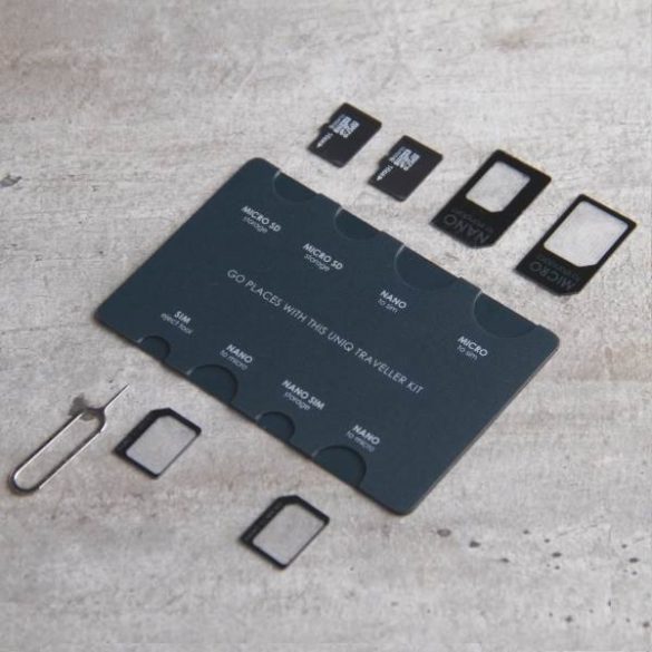 UNIQ Sim Adapter Traveler Kit 7in1 organizator