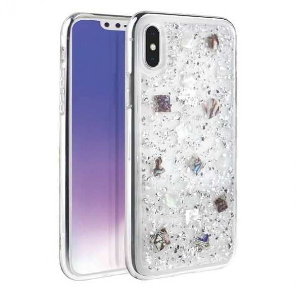 Husa argintie UNIQ etui Lumence Clear iPhone Xs Max srebrny/Perivvinkle