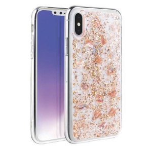 Husă UNIQ și Lumence Clear pentru iPhone Xs Max różowo-złoty/Rosedale rose gold