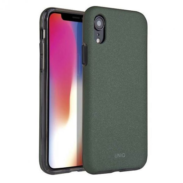 Husă UNIQ și Lithos iPhone Xr oliwkowy/olive