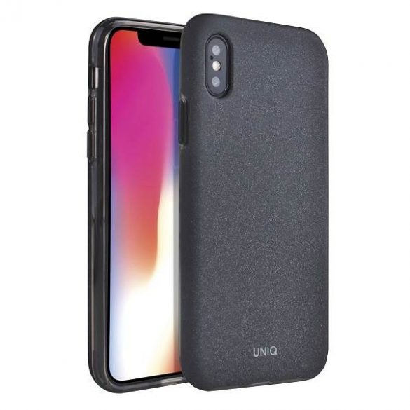 UNIQ etui Lithos iPhone Xs Max husă neagră/cărbune