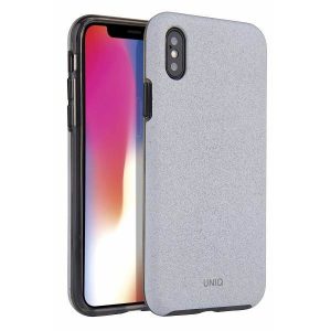 UNIQ etui Lithos iPhone Xs Max jasno -szary/ carcasa gri deschis