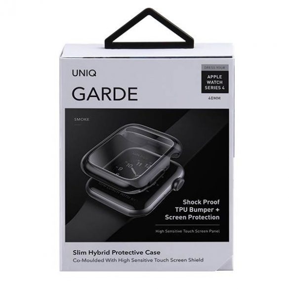 UNIQ etui Garde Apple Watch Series 4/5/6/SE/SE2 40mm. szary/gri afumat