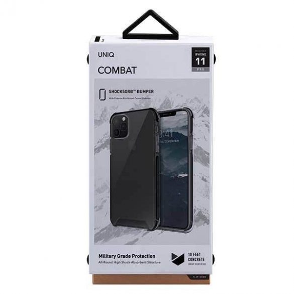 Husă UNIQ etui Combat pentru iPhone 11 Pro czarny/carbon black