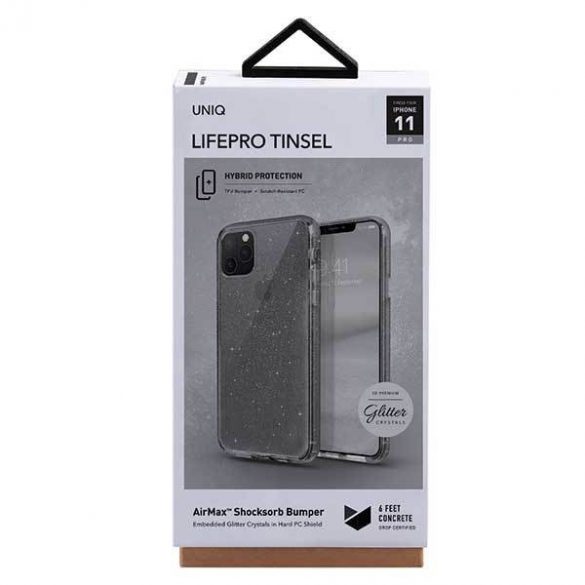 Husă UNIQ etui LifePro Tinsel iPhone 11 Pro czarny/vapor smoke