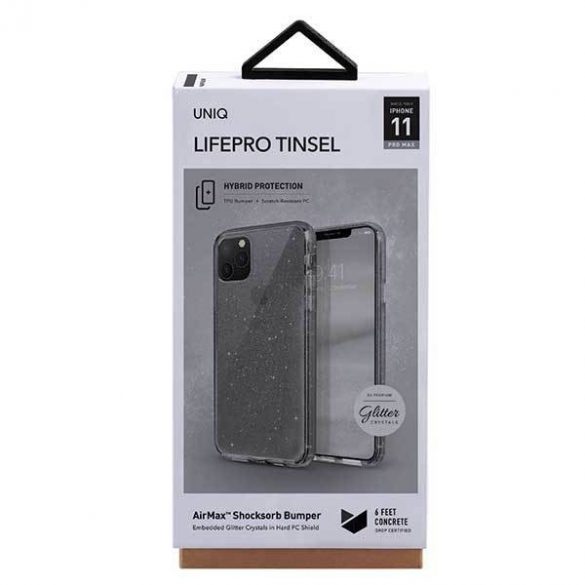 Husă UNIQ etui LifePro Tinsel iPhone 11 Pro Max czarny/vapor smoke