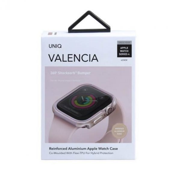 UNIQ și Valencia Apple Watch Series 4/5/6/SE 40mm. różowo-złoty/blush gold roz