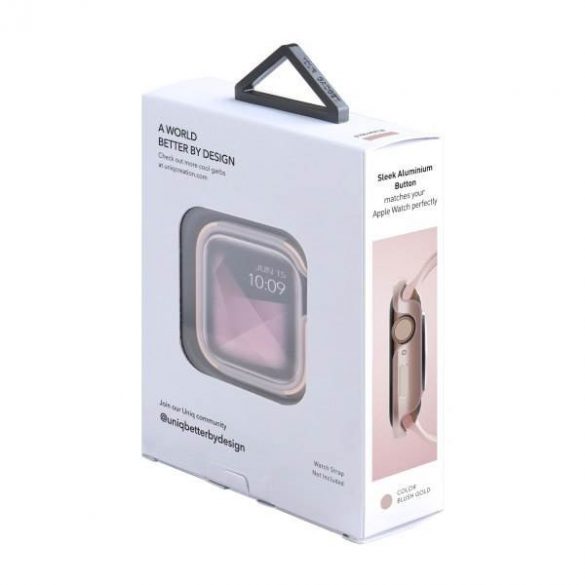 UNIQ și Valencia Apple Watch Series 4/5/6/SE 40mm. różowo-złoty/blush gold roz