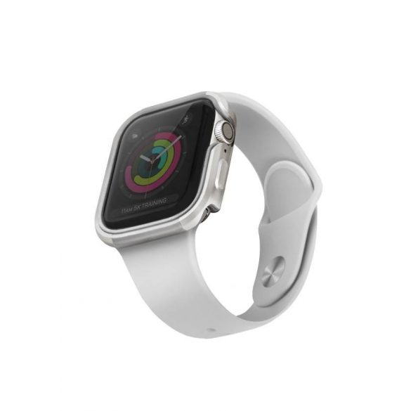 UNIQ și Valencia Apple Watch Series 4/5/6/SE 40mm. srebrny/argint titan