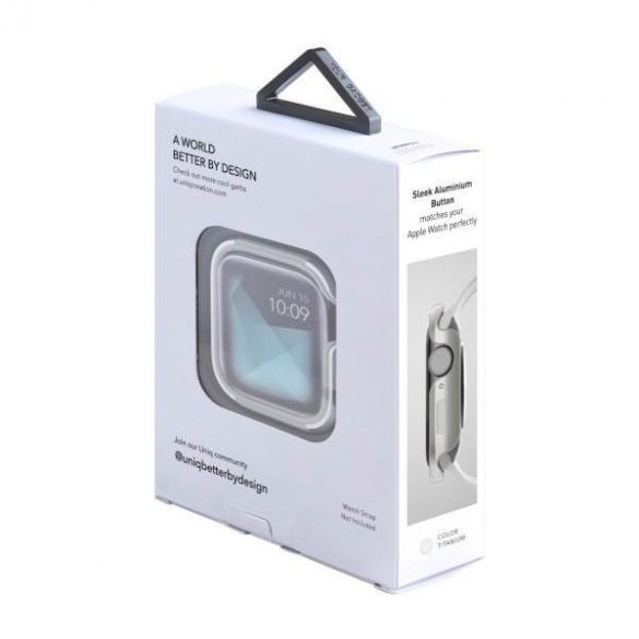 UNIQ și Valencia Apple Watch Series 4/5/6/SE 40mm. srebrny/argint titan