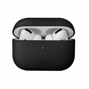 UNIQ etui Lino AirPods Pro Husă neagră din silicon czarny/ink