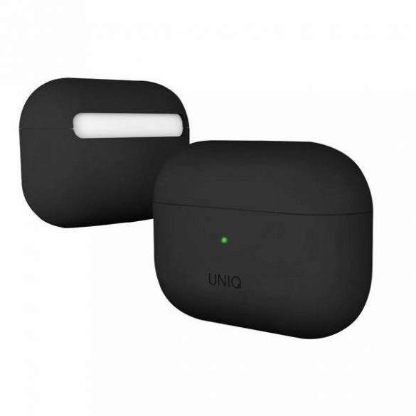 UNIQ etui Lino AirPods Pro Husă neagră din silicon czarny/ink