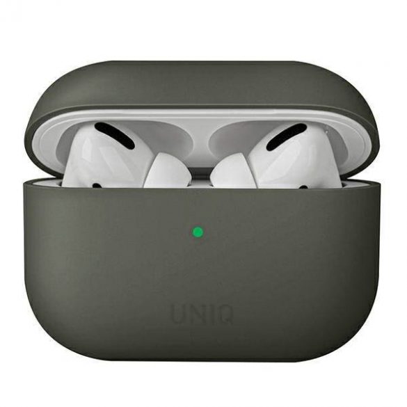 UNIQ etui Lino AirPods Pro Husă din silicon szary/gri mușchi