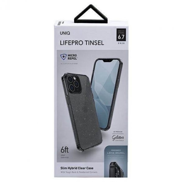 Husă UNIQ etui LifePro Tinsel pentru iPhone 12 Pro Max, 6,7 inchi, cu aburi de fum