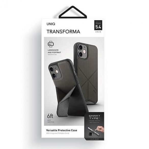 Husa UNIQ etui Transforma iPhone 12 mini 5,4" szary/gri cărbune