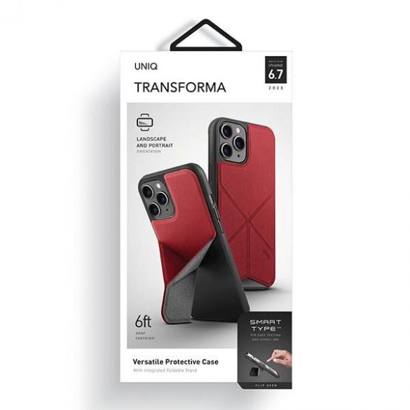 Carcasa UNIQ etui Transforma iPhone 12 Pro Max 6,5" czerwony/rosu