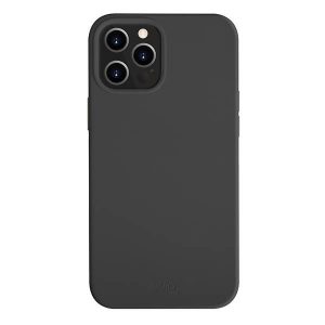 UNIQ etui Lino Hue Husă antimicrobiană pentru iPhone 12 Pro Max 6,7 inchi, neagră/cerneală