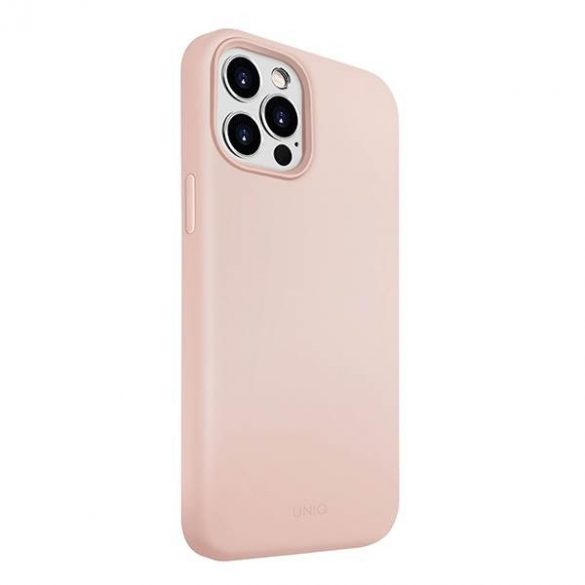 Carcasă antimicrobiană UNIQ Lino Hue pentru iPhone 12 Pro Max 6,7" rożowy/roz blush