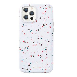 Carcasa UNIQ etui Coehl Terrazzo iPhone 12/12 Pro 6,1" biały/alb natural