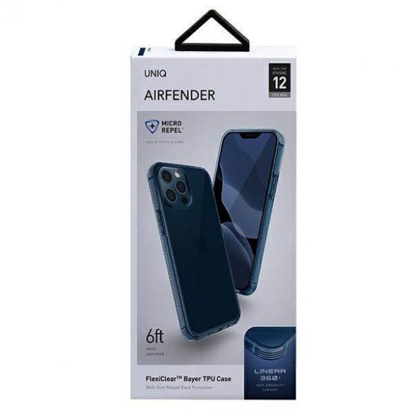 Carcasa UNIQ etui Air Fender iPhone 12 Pro Max 6,7" niebieski/albastru nautic